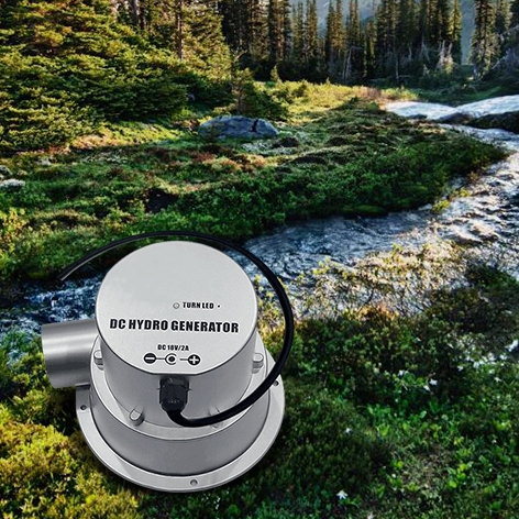 18V micro hydroelectric generator stream use