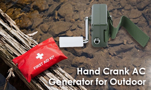 Hand crank AC generator