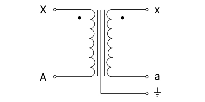0.5kVA to 10kVA single-phase isolation transformer schematic diagram