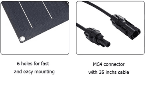 100w flexible solar panel detail
