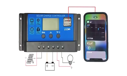 10A PWM solar charge controller connection scheme