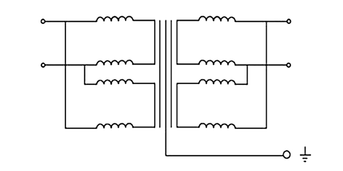 15kVA to 30kVA single-phase isolation transformer schematic diagram