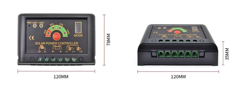 15A PWM solar charge controller size