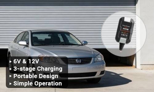 1A Portable Car Battery Charger Feature