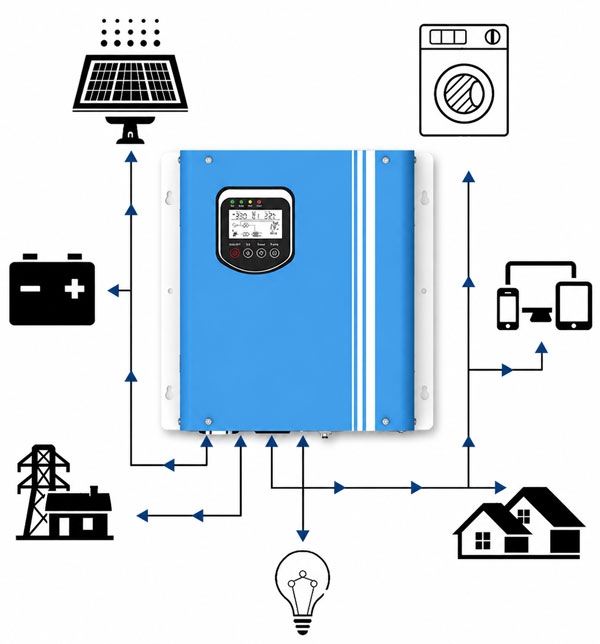 1kw off grid inverter connection method