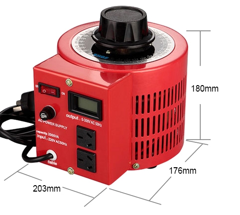 2 kVA single-phase variac voltage regulator dimensions