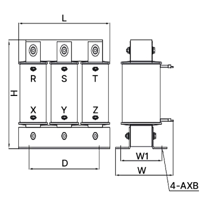 20 HP Input AC Line Reactor Dimension