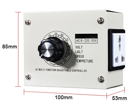 Adjustable 220V Power Regulator Dimension