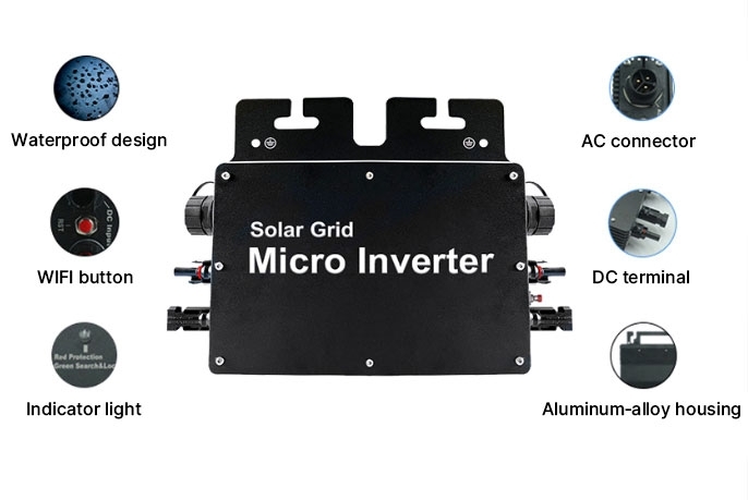 2400w micro inverter structure