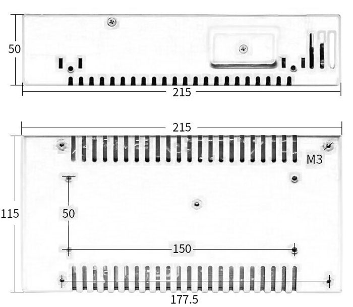 12V 20A 240W SMPS Switching Power Supply Dimension