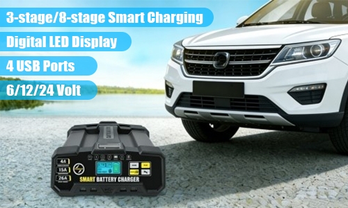 26A Digital Car Battery Charger Feature