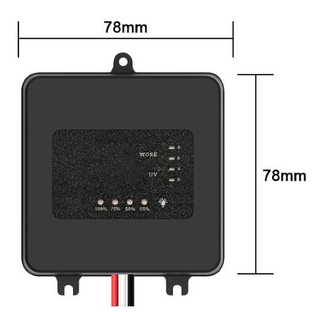 2S 5A Lead Acid Battery Balancer Dimension
