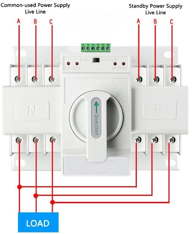 3/4 Pole Automatic Transfer Switch Wiring Diagram