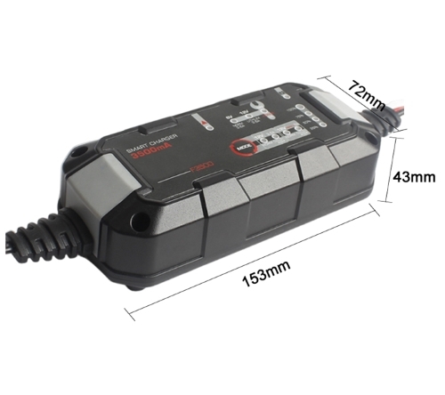 3.5A Portable Car Battery Charger Dimension