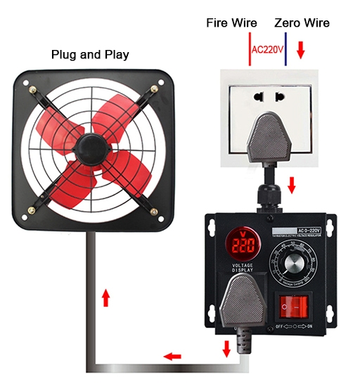 5000W SCR Voltage Regulator Wiring
