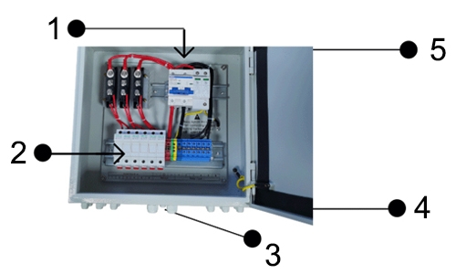 6 string pv combiner box detail