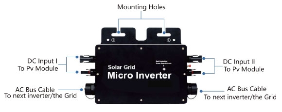 600w micro inverter structure