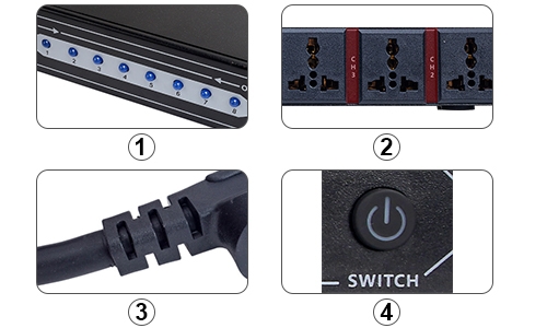 8 outlet power sequencer with remote detail