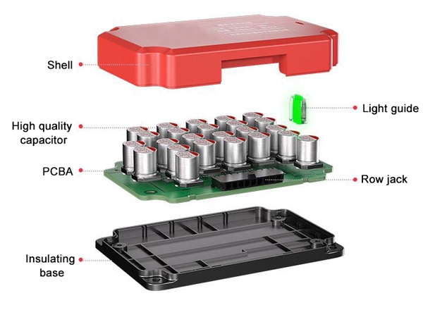 12S 5A Lipo Battery Balancer Structure