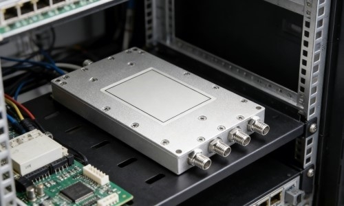 Coaxial power divider 4 way feature