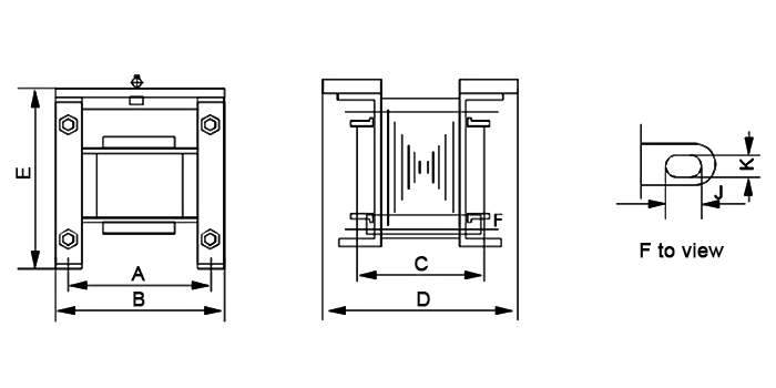 Control transformer dimension