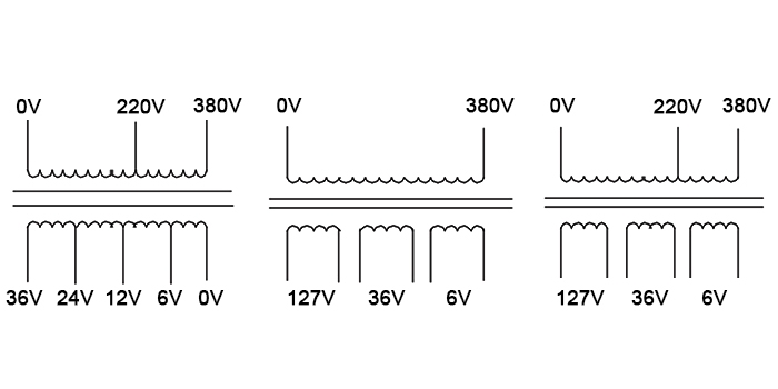 Control transformer schematic diagram illustration