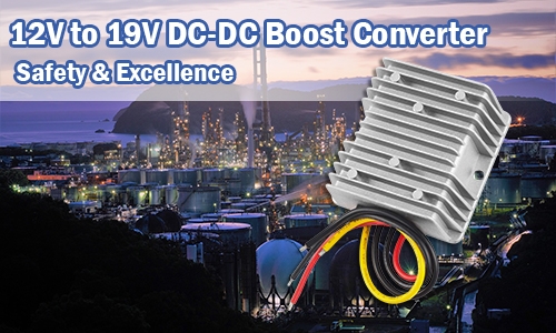 DC-DC boost converter 12V to 19V feature