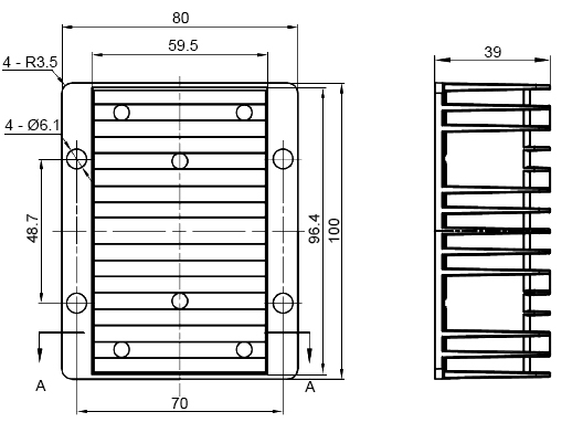 DC-DC boost step up converter 12V to 24V 20A dimension