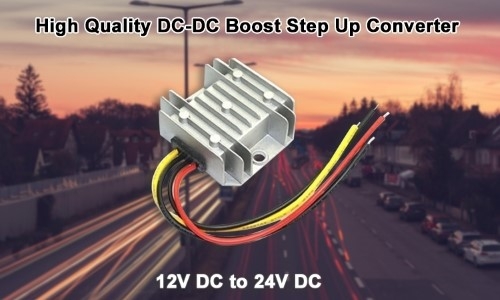 DC-DC boost step up converter 12V to 24V features