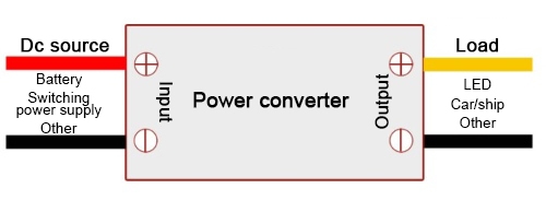 DC-DC boost step up converter 12V to 24V wiring