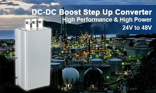DC-DC boost step up converter 24V to 48V features