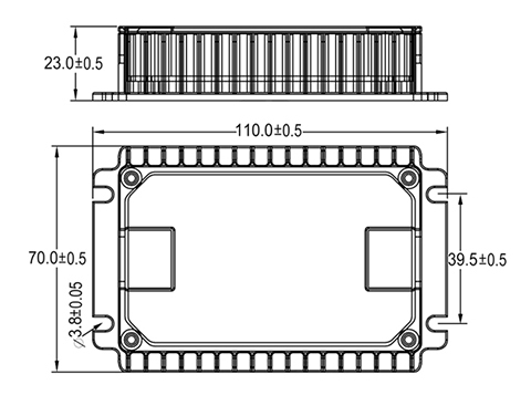 DC-DC converter with isolation 72V to 12V dimension