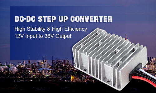 DC-DC step up converter 12V to 36V feature