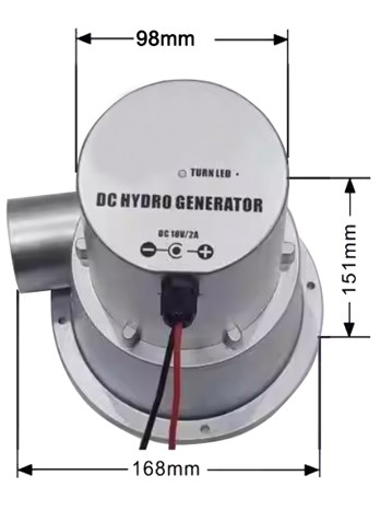 Micro hydroelectric generator size