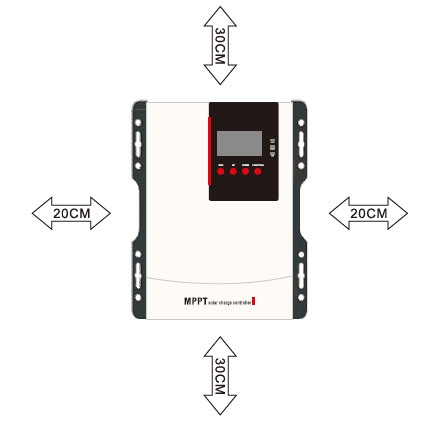 MPPT charger controller installation distance