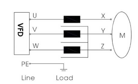 7.5 HP Output AC Line Reactor Circuit Diagram
