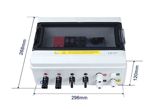 PV combiner box 2 in 1 out sizes