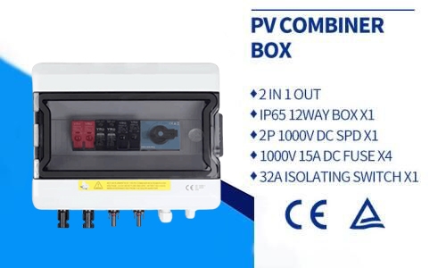 PV combiner box 2 in 1 out feature