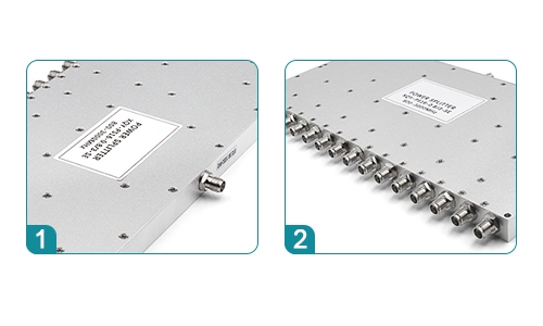 RF power divider 16 way detail