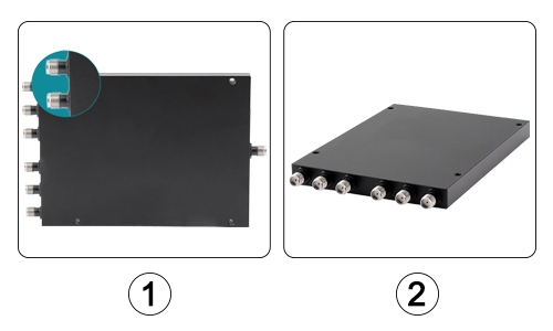 RF power divider 6 way detail