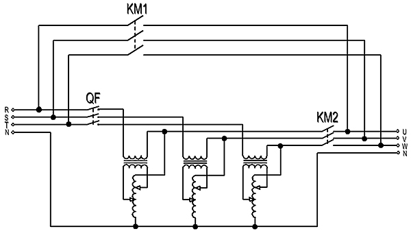 schematic diagram of 3 phase voltage stabilizer 