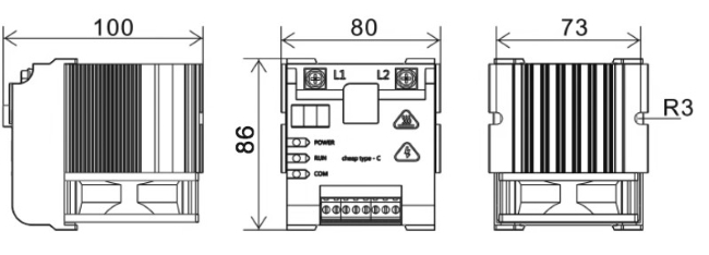 Mini Single-Phase Power Regulator Dimension