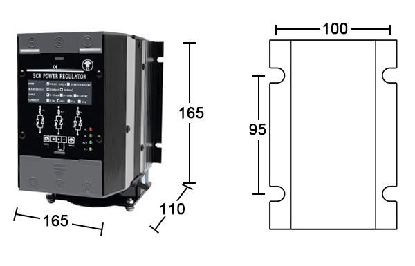 1-Phase SCR Power Regulator Dimension