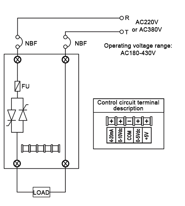 1-Phase SCR Power Regulator Wiring Diagram