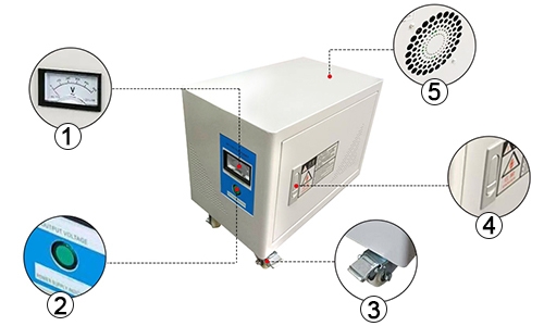 1 kVA three-phase autotransformer details