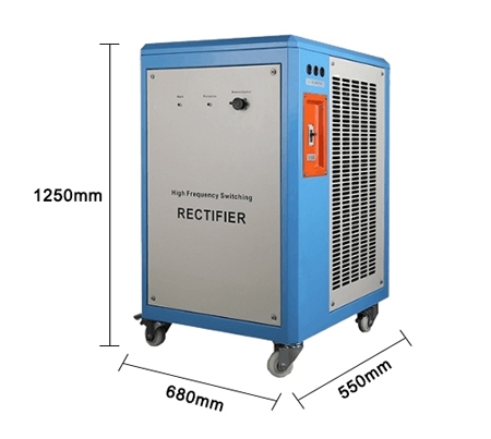 Electroplating rectifier 5000a size