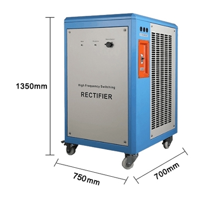 Electroplating rectifier 6000a size