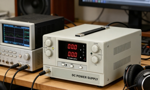 Adjustable DC power supply for audio equipment testing