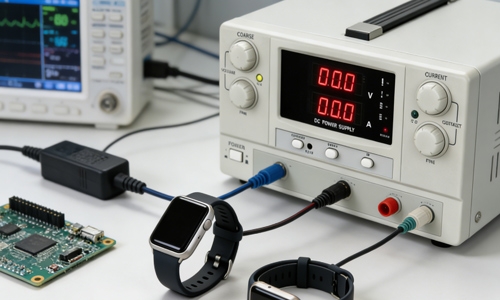 Adjustable DC power supply for smart device r&d testing