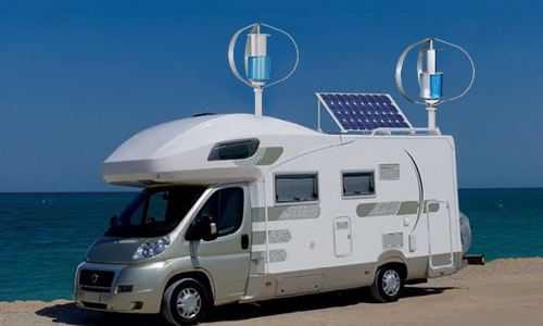 Vertical turbine for caravan